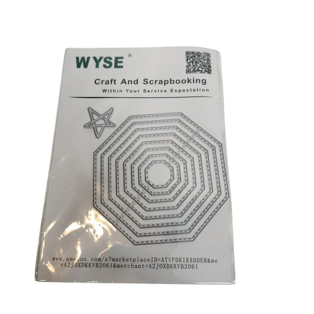 WYSE Octagon Stitched Nesting Metal Cutting Dies Craft Scrapbooking Cardmaking